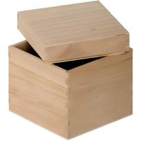 ARTEMIO Boite Cube en Bois à Décorer 12*12*12 cm natūrali