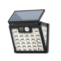 30W LED saulės šviestuvas, šviečiantis iš 3 pusių, su judesio jutikliu, žmogaus aptikimu, kiemo, laiptų, sienos, atsparus vandeniui lauko saulės gatvės šviestuvas 10W