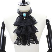 Women Men Multilayer Lace Ruffle Fake Collar Gothic Victorian Detachable Jabot Collar Party Steampunk Clothing Accessory juoda