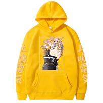 Juokingas Anime Mano Herojų Akademija Harajuku Hoody Megztinis Ilgomis Rankovėmis Estetiškas Kaminari Denki Gėlė Oversize Megztinis S