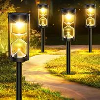 Saulės smėlio laikrodžio vejos šviestuvas IP65 atsparus vandeniui Sodo šviestuvas Mirksintis LED Kraštovaizdžio šviestuvas Lauko sodui Kraštovaizdžiui Terasa 4pcs
