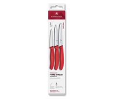 Victorinox - Virtuvinių peilių rinkinys daržovėms SWISS CLASSIC 3 vnt. raudona