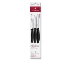 Victorinox - Daržovių peilių rinkinys SWISS CLASSIC, 3 vnt., juodas
