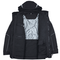 Žieminė darbo striukė Softshell Parka, juodos spalvos, dydis M