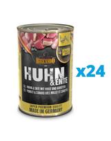 BELCANDO Super Premium konservai šunims su antiena ir vištiena, soromis ir morkomis.  24x400 g šlapias šunų maistas