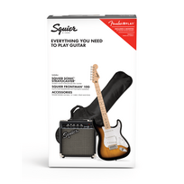 FENDER Squier Sonic Stratocaster Pack 2-Color Sunburst Gitaros rinkinys