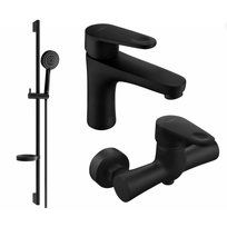 Mexen Kama DS75 dušo komplektas, juodas - 72504DS75-70