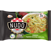 Greitai paruošiami makaronai daržovių skonio NUDO (maišelis) , 70g