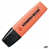 Surligneur STABILO BOSS ORIGINAL Pastel - Rinkinio x 10 žymeklių - koralų švelnumas