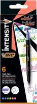 BIC Intensity žymekliai - 6 vnt. rinkinys - Dvigubas antgalis rašymui/pabrėžimui - Mixed spalvos