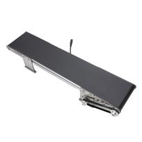 Stalinis konvejerio juosta 10x50cm 0 167RPM Reguliuojamas vienpusis elektrinis mažas konvejerio juosta su greičio reguliatoriumi