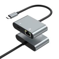2500Mbps tinklo plokštė Type C į Ethernet adapteris 2.5G Gigabit LAN adapteris palaiko PD 100W įkrovimą nešiojamiesiems kompiuteriams, planšetiniams kompiuteriams, Mac Book