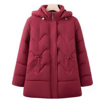 New Mother Cotton Jacket Middle-aged and Elderly Grandma Winter Clothes Large Size Cotton Jacket Cotton Jacket Casual Jacket Winter Clothes XL raudona
