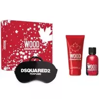 Dsquared2 Red Wood dovanų rinkinys EDT, 50 ml, dušo želė, 100 ml, ir miego kaukė, 50 ml