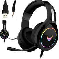 Žaidimų ausinės su mikrofonu ir RGB apšvietimu