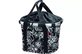 Krepšys ant dviračio vairo Bikebasket juodas gelėtas 350x280x260 mm 15L