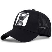 Unisex Gyvūnų serijos siuvinėjimas Reguliuojamas tinklelio beisbolo kepuraitė Hip Hop kepurės Pavasario vasaros lauko laisvalaikio kepurės Kelioniniai aksesuarai moterims vyrams juoda