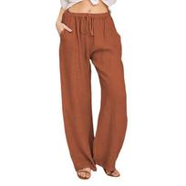 2024 Men's Wide-Leg Casual Sweatpants - Breathable, Loose, Trendy Sports Pants 3XL oranžinė