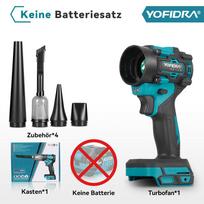 YOFIDRA Šepečiams Nenaudojantis 2-in-1 Turbo Pūstuvas Jet Ventiliatorius & Dulkių Siurblys 80000RPM Rankinis Dulkių Pūtimo Įrankis Makita 18V Baterijos Kaiščiui Without battery
