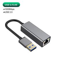 C tipo USB eterneto adapteris 1000Mbps USB 3.0 RJ45 tinklo plokštė, skirta MacBook PC Windows XP 7 8 10 Android USB Lan interneto kabelis