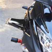 Universal Motorcycle Winglet Spoiler Kit black
