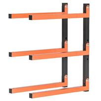 Oranžinė tvirta sieninė medienos malkų laikymo lentyna vidaus/lauko naudojimui 1-pack