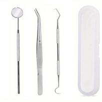 Stainless Steel Dentist Oral Tools Cleaning Flossing Tartar Removal Easy to Clean Not Easy to Break Dental Oral Mirror Care Kit