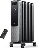 "Dreo" alyvinis radiatorius, taupantis energiją, 2000 W, mobilus elektrinis šildytuvas, 9 briaunos, su nuotolinio valdymo pulteliu, 3 šilumos nustatymai, 4 režimai, 24 valandų laikmatis, apsauga nuo perkaitimo, elektrinis šildytuvas su radiatoriais