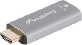 Lanberg HDMI(M)-Displayport(F)4K adapter silver