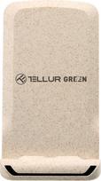 Tellur Green Qi wireless fast desk charger, 15W, Cream