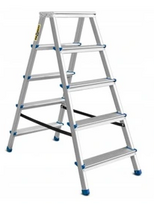 Kopėčios aliuminės, buitinės, dvipusės EUROSTYL | 5 pakopų 98-108cm, max 150kg