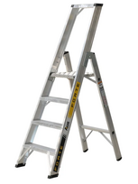 Kopėčios aliuminės, vienpusės FORTE | 4 pakopų 85-164cm