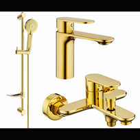 Mexen Milo DF40 vonios komplektas, auksinis - 71303DF40-50