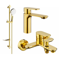 Mexen Milo DF05 vonios komplektas, auksinis - 71303DF05-50