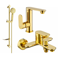 Mexen Milo DF40 vonios komplektas, auksinis - 713053DF40-50