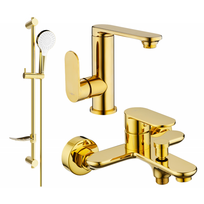 Mexen Milo DF05 vonios komplektas, auksinis - 713053DF05-50