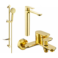 Mexen Milo DF40 vonios komplektas, auksinis - 71313DF40-50