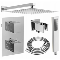 Mexen Cube DR02 paslėptas dušo komplektas su 30 cm lietaus dušu, chromas - 77502DR0230-00