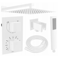 Mexen Cube DR02 paslėptas dušo komplektas su 25 cm lietaus dušu, baltas - 77502DR0225-20