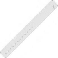 Identifikaciniai apyrankės - Zebra - Z-Band QuickClip - Baltas polipropilenas - 30.16 x 279.4 mm - 960 etiketių