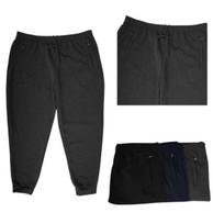 Pašiltintos sportinės kelnės vyrams 4868, pilkos, 5XL