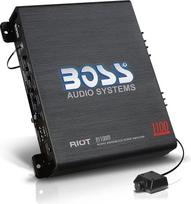 "Boss Audio R1100M Riot" serijos monoblokinis 1100 vatų A/B klasės stiprintuvas