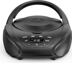 "Gueray" CD grotuvas "Boombox" "Bluetooth" nešiojamasis CD grotuvas Stereo radijas su FM radiju Stereo garsiakalbis USB ir AUX įvestis bei ausinių prievadai LCD ekranas Nuotolinio valdymo pultas