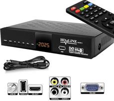 "Hd-line 20500" skaitmeninis palydovinis HD imtuvas (DVB-S/DVB-S2, HDMI, AV, 2x USB 2.0, Full HD 1080p, skaitmeninis garso išėjimas) [iš anksto užprogramuotas "Astra", "Hotbird" ir "Türksat"]