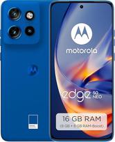 "Motorola edge50 neo" išmanusis telefonas 6,36" Super HD ekranas, 50 MP kamera su "Moto AI" 8/256GB 4310 mAh "Android" 14 Jūrinė mėlyna (veganinė oda) + apsauginis dangtelis