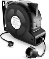 "Poppstar" automatinė kabelių ritė 20 m + 2 m (maks. 3000 W) Automatinė kabelių ritė su savaiminiu vyniojimu IP20 ir apsaugos nuo karščio jungikliu