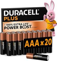 DURACELL Plus AAA baterijos (20 vnt.) - 1,5 V šarminės baterijos