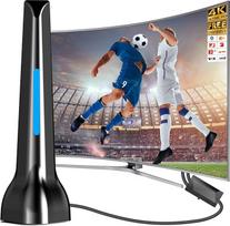 DVBT2 antena, vidaus antenos DVB-T ir DVB-T2 antenos su stiprintuvu, didelio nuotolio ir 360° priėmimo diapazono, vidaus antena televizoriams su stipriu magnetiniu pagrindu, tinka 4K 1080p ir visiems televizoriams, 3 m kabeliai