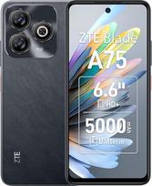 ZTE Blade A75, išmanusis telefonas be sutarties, 4GB + 128GB atminties, 50 MP kamera, 6,6 colių HD+ ekranas su 90 Hz dažniu, 5000 mAh baterija, mobilusis telefonas be SIM blokavimo, juodos spalvos