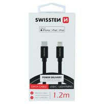 Swissten Textile USB-C to Lightning MFi Data and Charging Cable, 1.2m